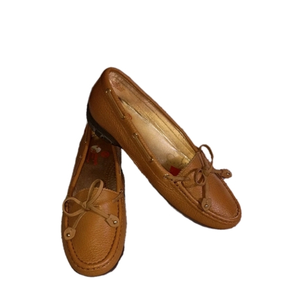 Marc Joseph New York Women's Leather Loafer Moccasin, Tan, Size 9.5